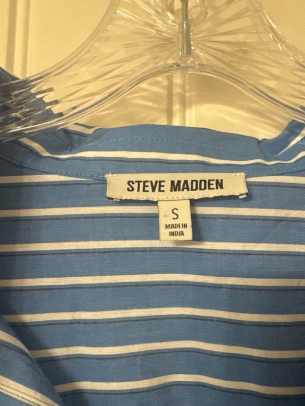 Steve Madden Women's Blue and White Dress - Picture 2 of 4